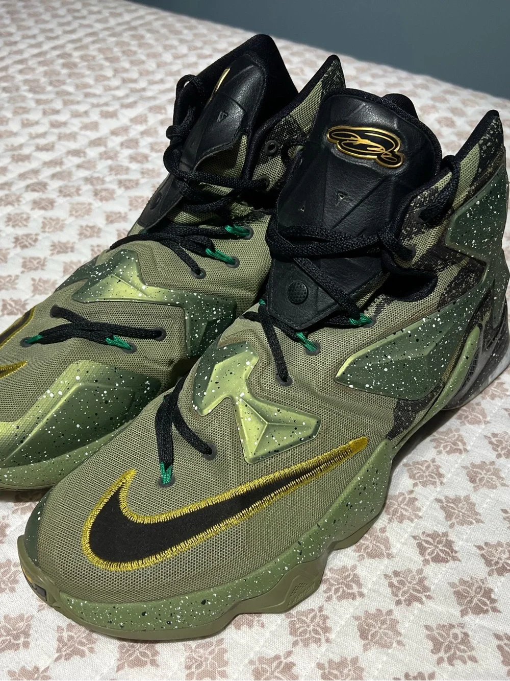 Nike LeBron All Star 13 Basketball Shoes - Olive Green Speckled